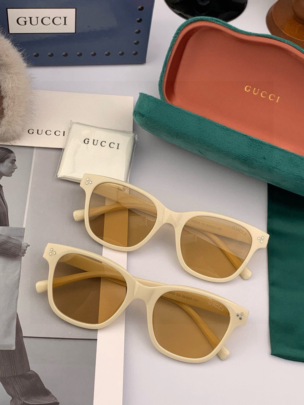 Gucci G35504 Polarized Fashion Gold Lens Sunglasses for Men & Women - 398415 - detail image 7