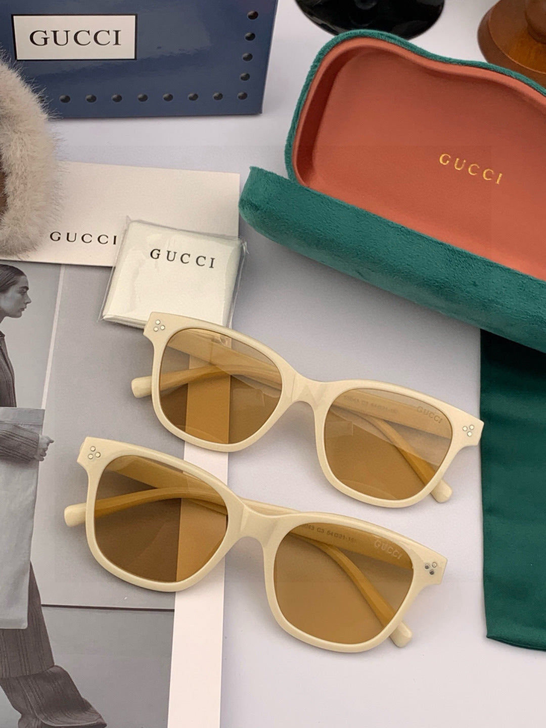 Gucci G35504 Polarized Fashion Gold Lens Sunglasses for Men & Women - 398415 - detail image 7