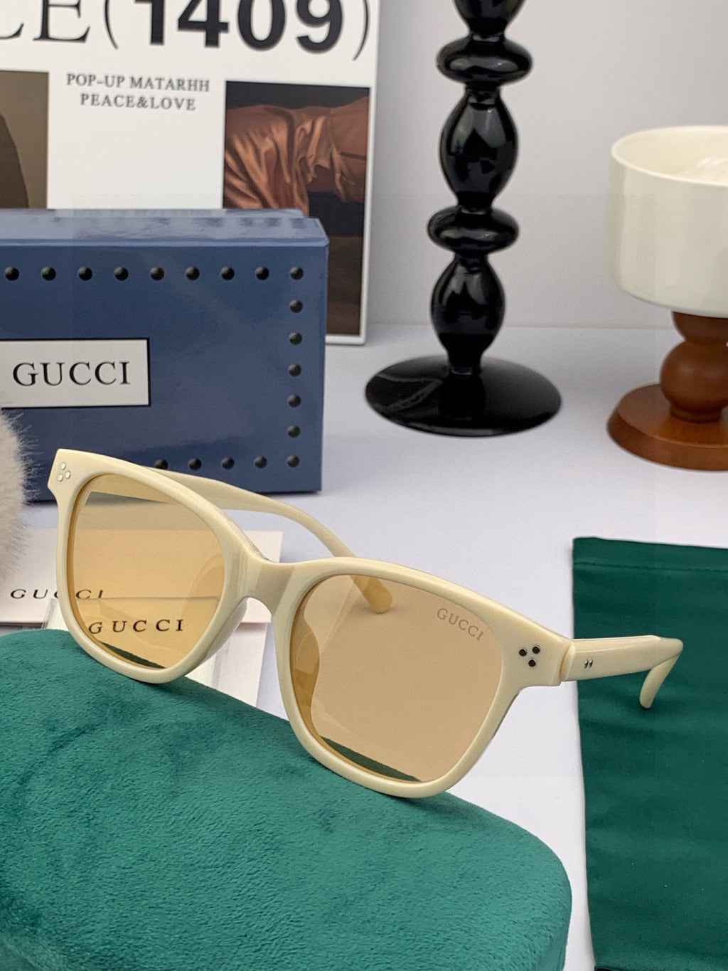Gucci G35504 Polarized Fashion Gold Lens Sunglasses for Men & Women - 398415