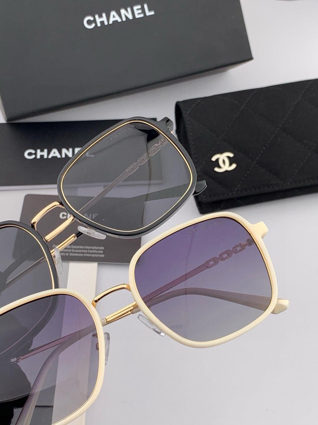 Chanel CH7827 Fashion Gold Lens Sunglasses for Men & Women - detail image 5