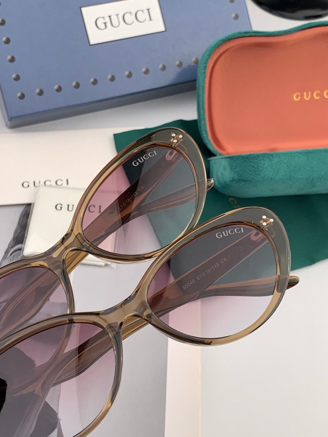 Gucci G65504 Polarized Fashion Gold Lens Sunglasses for Men & Women - 398416 - detail image 5