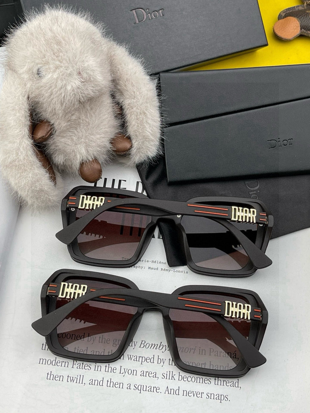 Dior CD3290 Polarized Square Black Lens Sunglasses for Women - 398692 - detail image 6