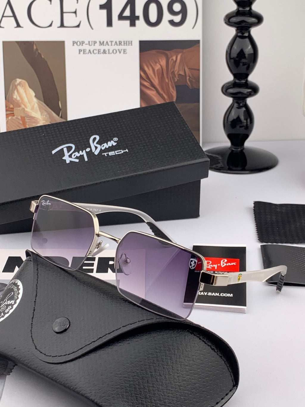Gucci G2220 Polarized Square Gold Lens Sunglasses for Men & Women - 398406 - detail image 3