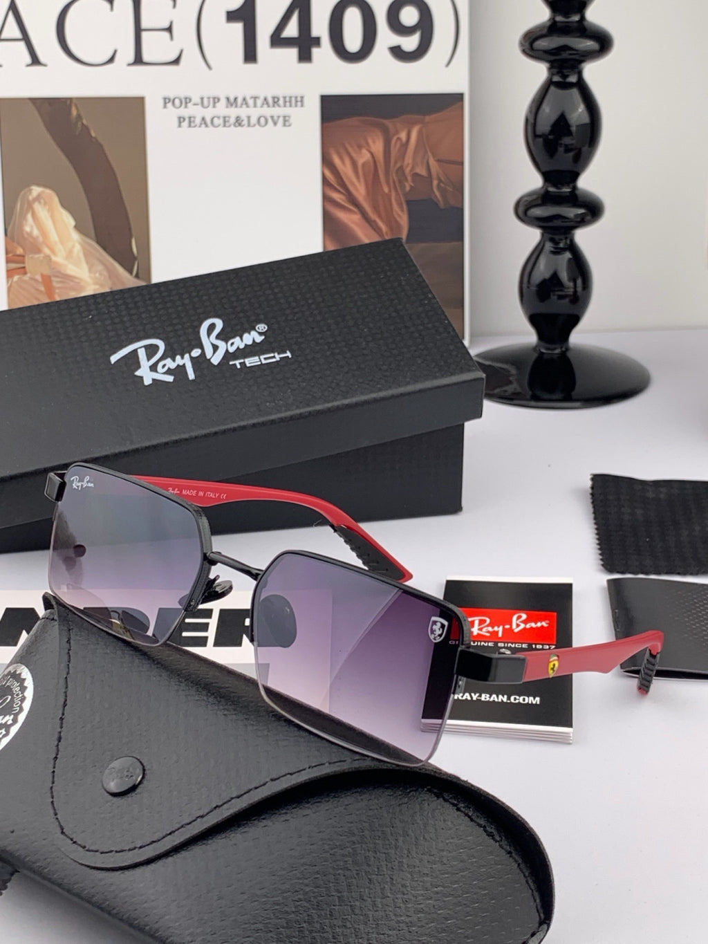 Gucci G2220 Polarized Square Gold Lens Sunglasses for Men & Women - 398406 - detail image 4