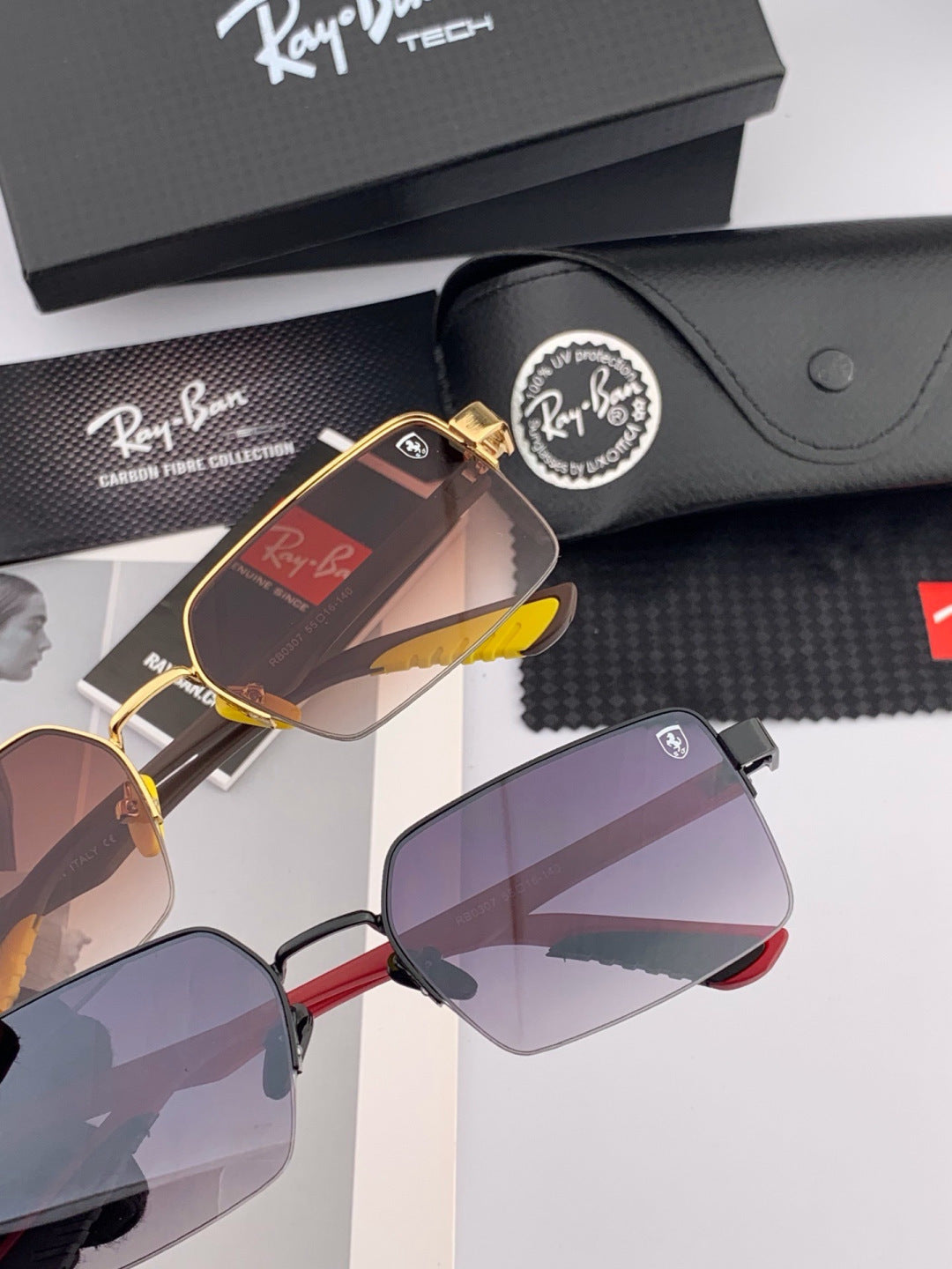 Gucci G2220 Polarized Square Gold Lens Sunglasses for Men & Women - 398406 - detail image 5