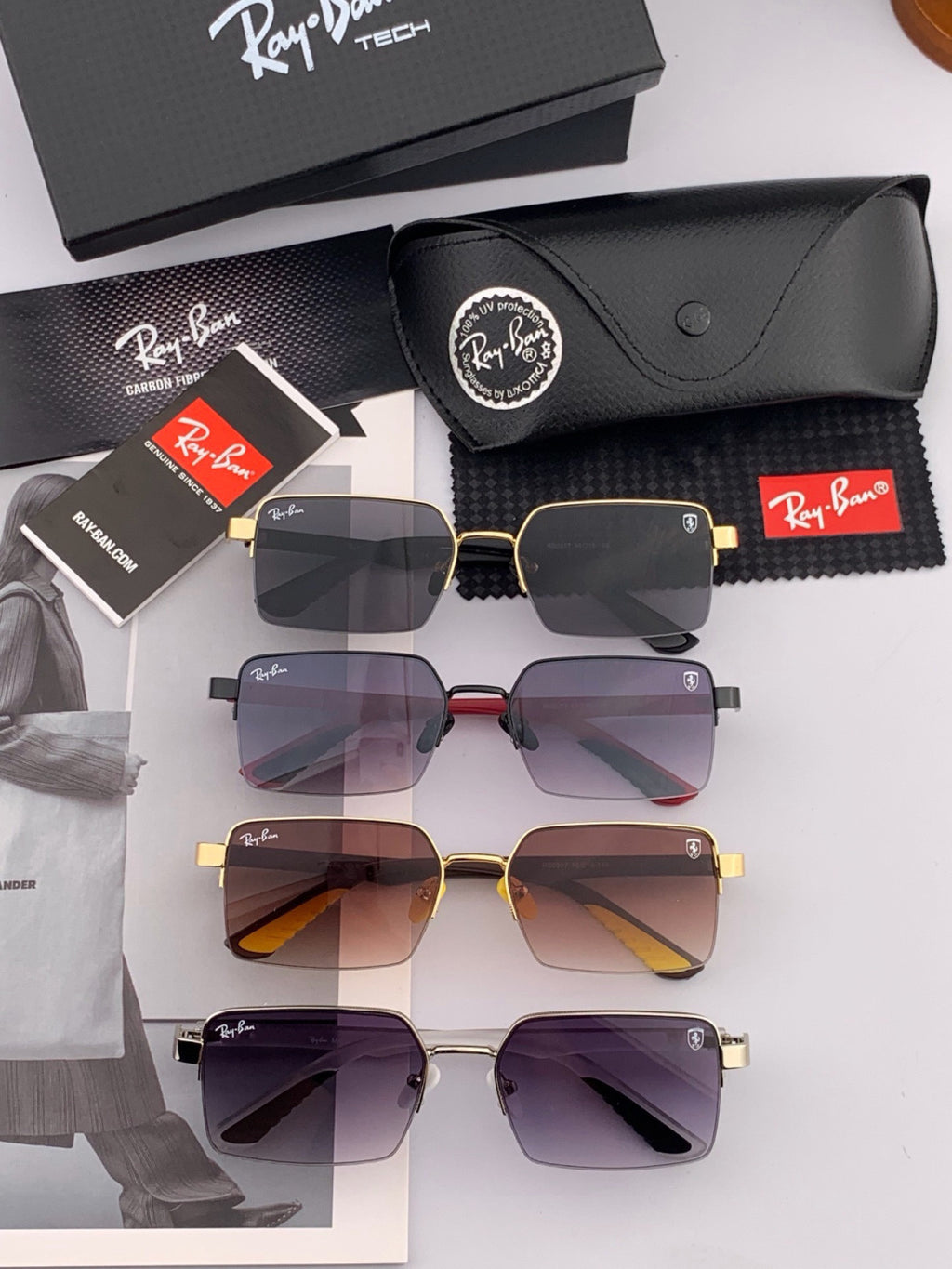 Gucci G2220 Polarized Square Gold Lens Sunglasses for Men & Women - 398407 - detail image 2