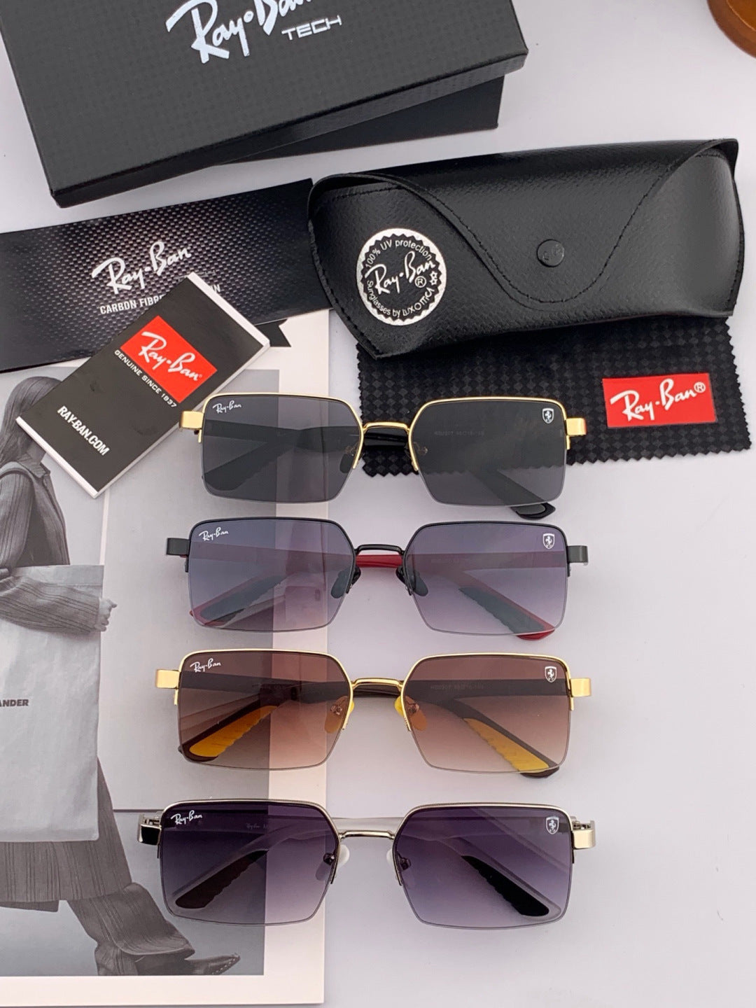 Gucci G2220 Polarized Square Gold Lens Sunglasses for Men & Women - 398407 - detail image 2
