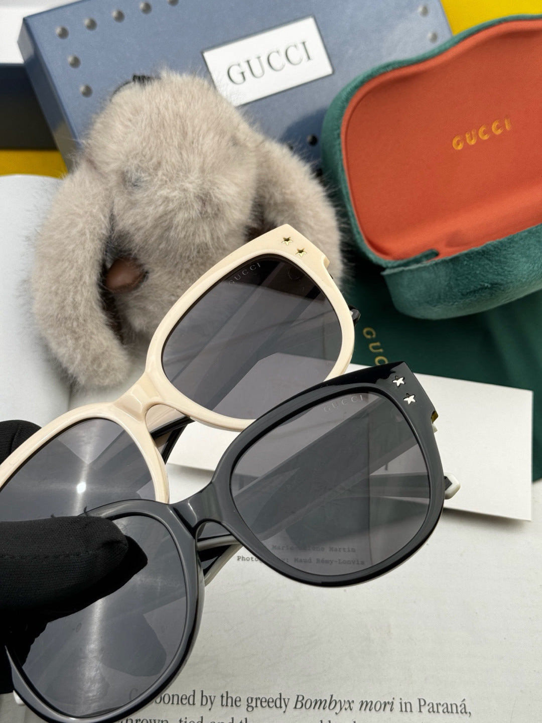 Gucci G1907 Polarized Round Black Lens Sunglasses for Women - 398408 - detail image 3