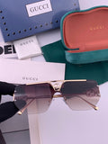 Gucci G31753 Aviator Black Lens Sunglasses for Men & Women - 398382