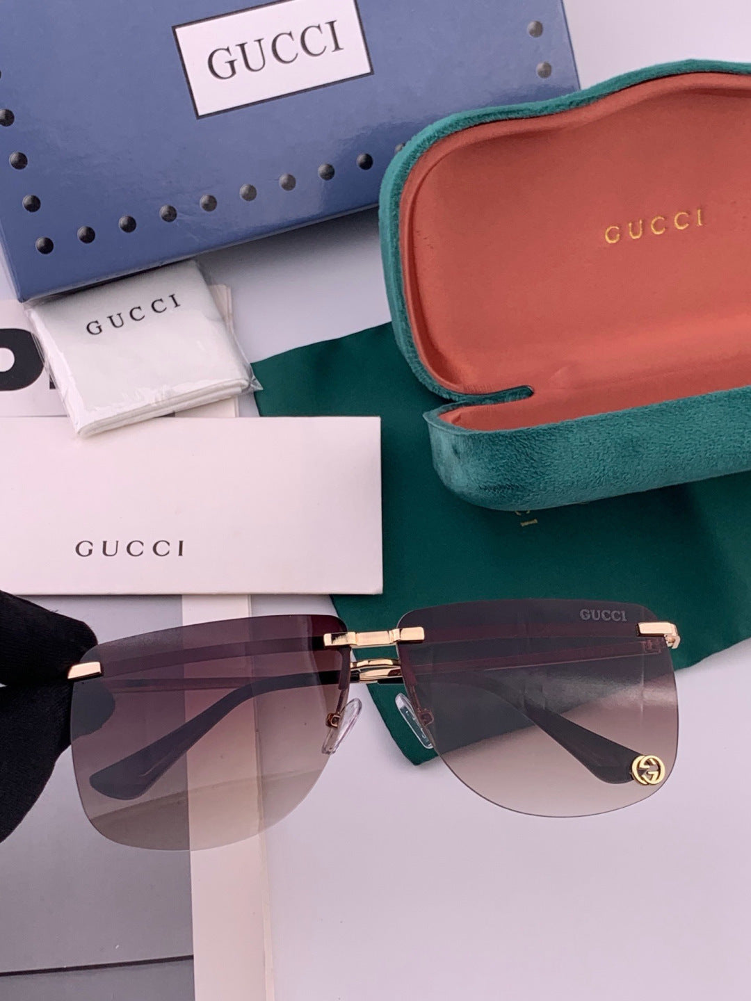 Gucci G7801 Aviator Black Lens Sunglasses for Men & Women - 398383 - detail image 2