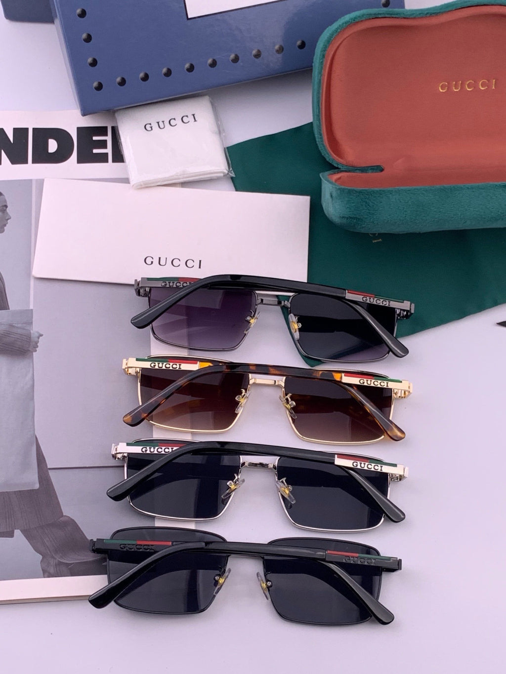 Gucci G6906 Aviator Black Lens Sunglasses for Men & Women - 398384 - detail image 7
