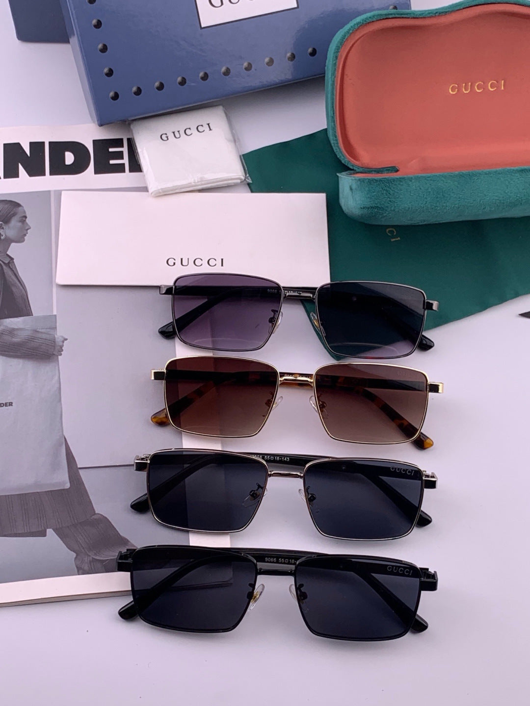 Gucci G6906 Aviator Black Lens Sunglasses for Men & Women - 398384 - detail image 8