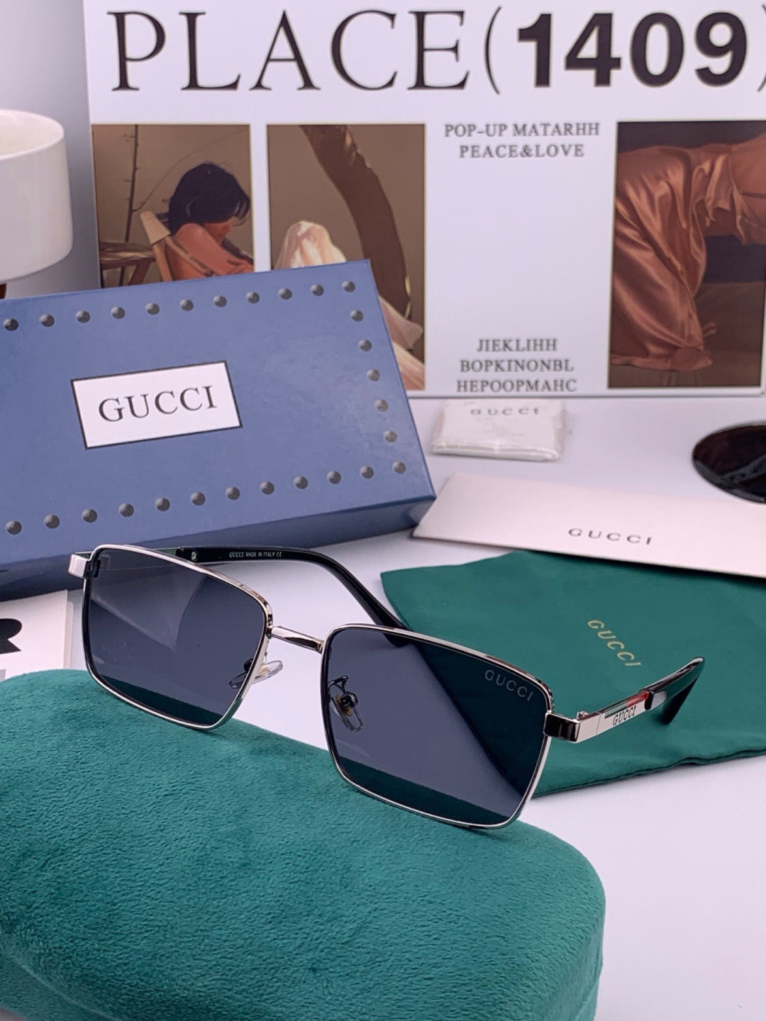 Gucci G6906 Aviator Black Lens Sunglasses for Men & Women - 398384 - detail image 4