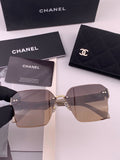 Chanel CH8851 Polarized Square Gold Lens Sunglasses for Women - 398563