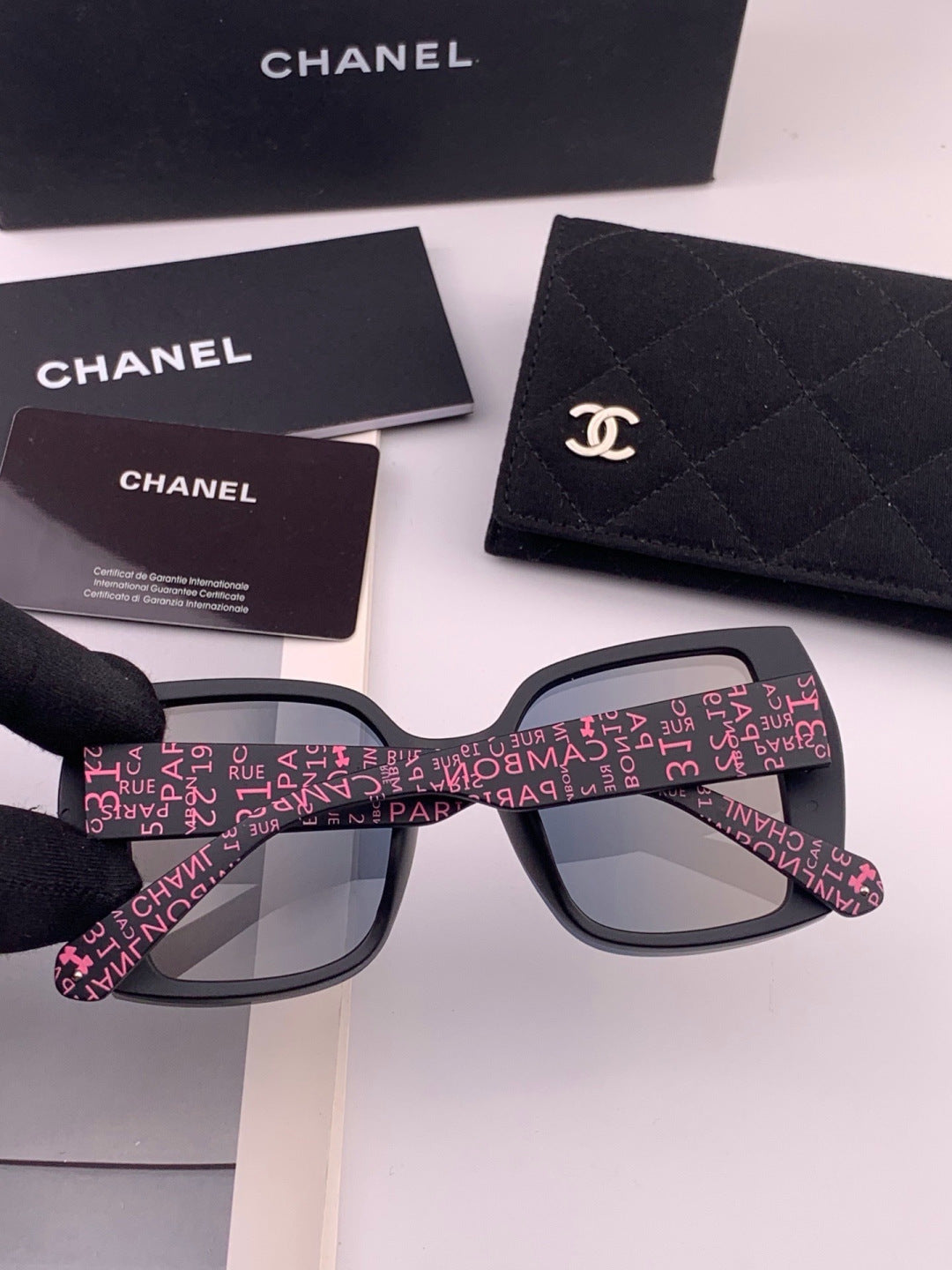 Chanel CH9813 Polarized Square Gold Lens Sunglasses for Women - 398565 - detail image 5