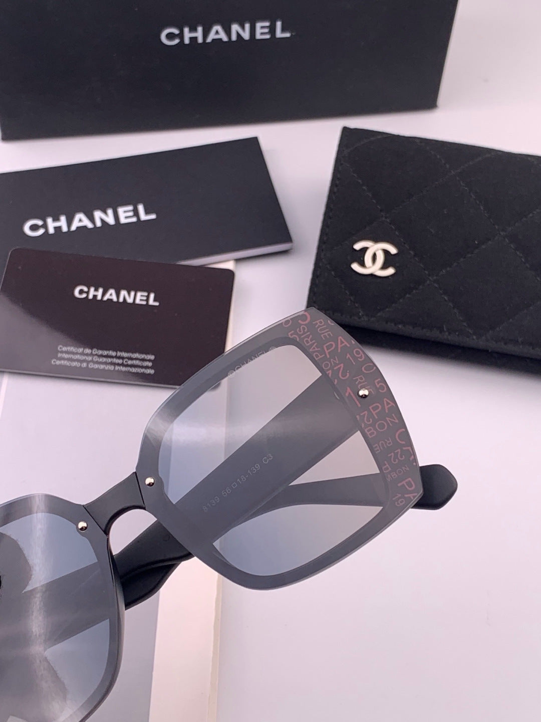 Chanel CH9813 Polarized Square Gold Lens Sunglasses for Women - 398565 - detail image 4