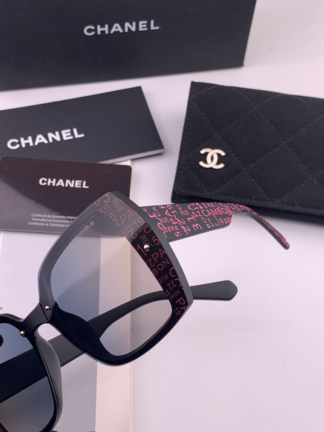 Chanel CH9813 Polarized Square Gold Lens Sunglasses for Women - 398565 - detail image 3