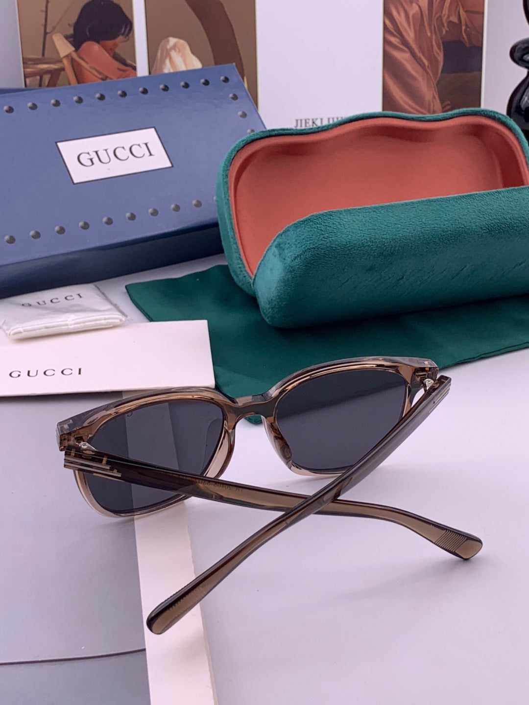 Gucci G72040 Polarized Fashion Gold Lens Sunglasses for Women - 398388 - detail image 6