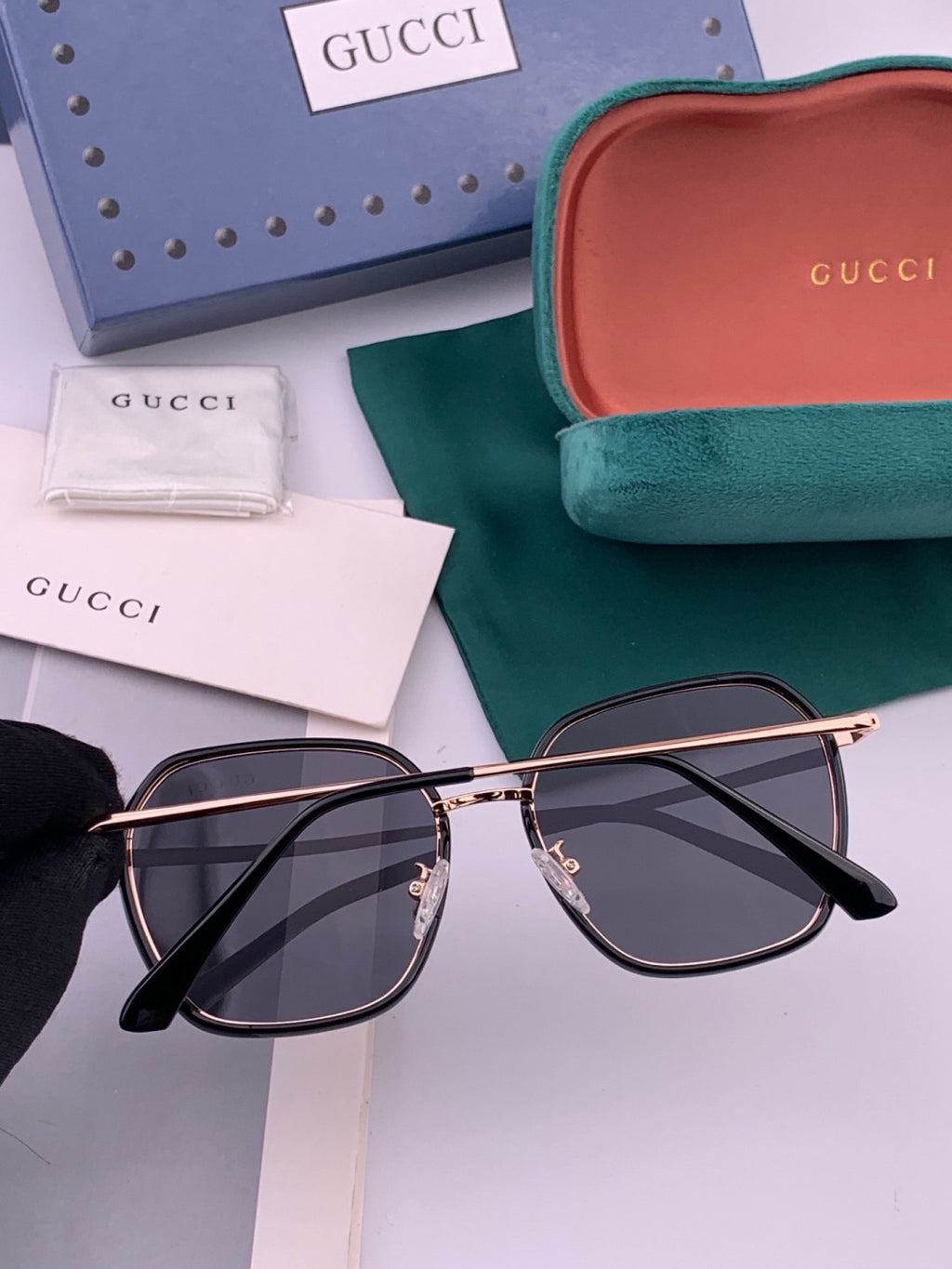 Gucci G8384 Metal Fashion Red Lens Sunglasses for Men & Women - 398390 - detail image 5