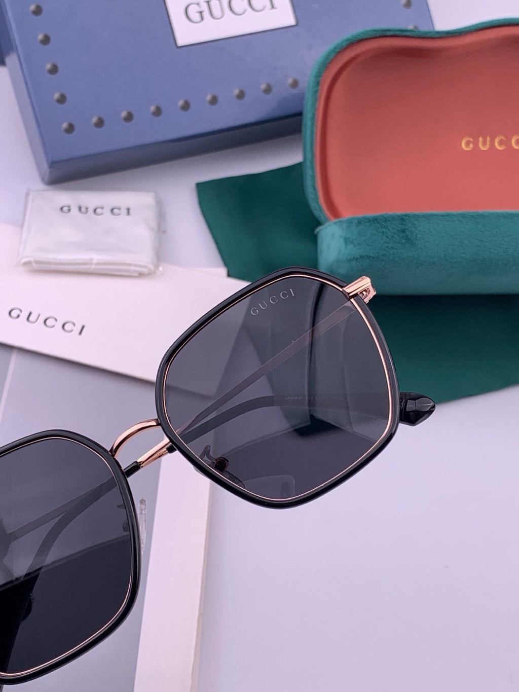 Gucci G8384 Metal Fashion Red Lens Sunglasses for Men & Women - 398390 - detail image 6