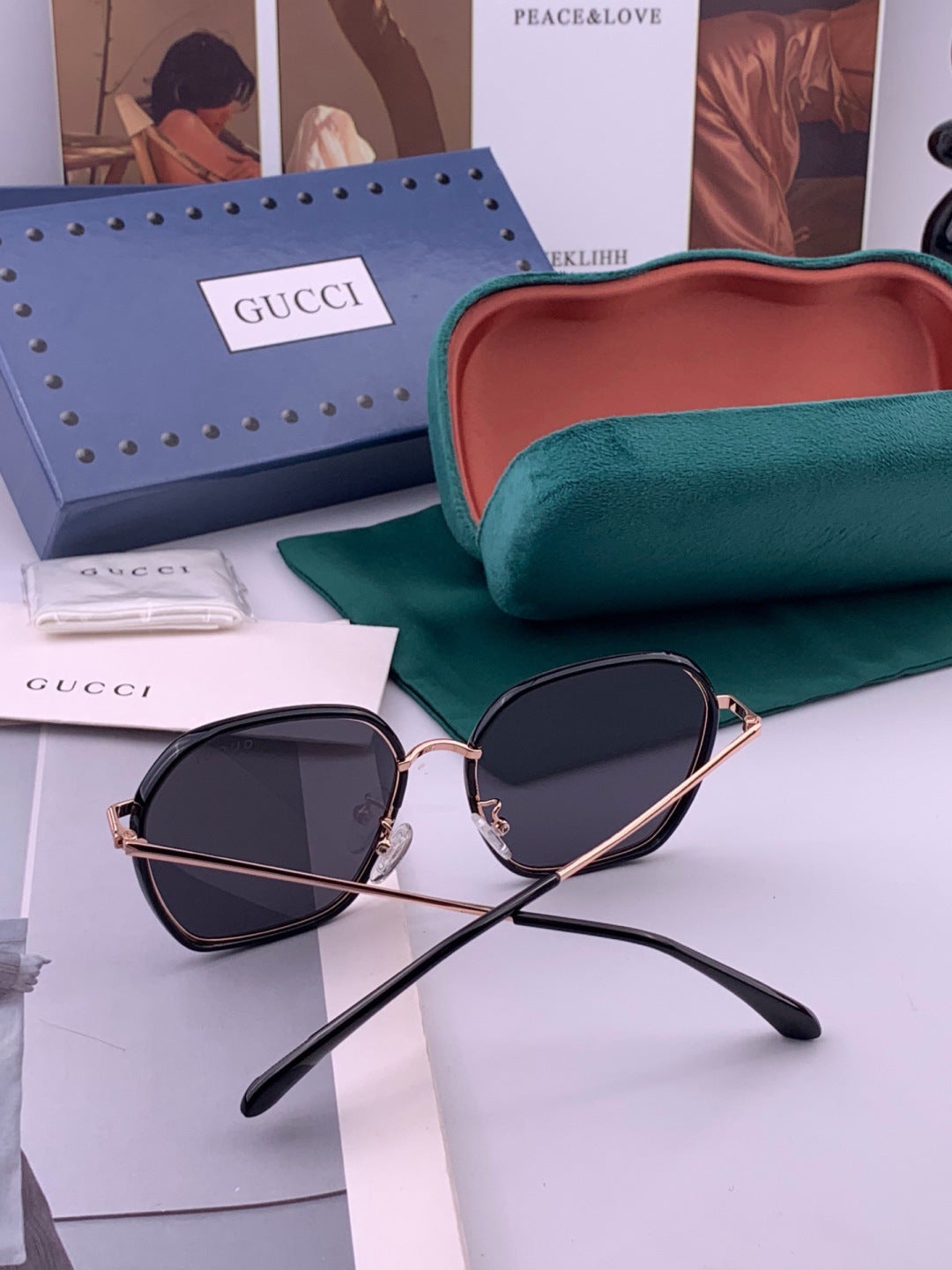 Gucci G8384 Metal Fashion Red Lens Sunglasses for Men & Women - 398390 - detail image 7