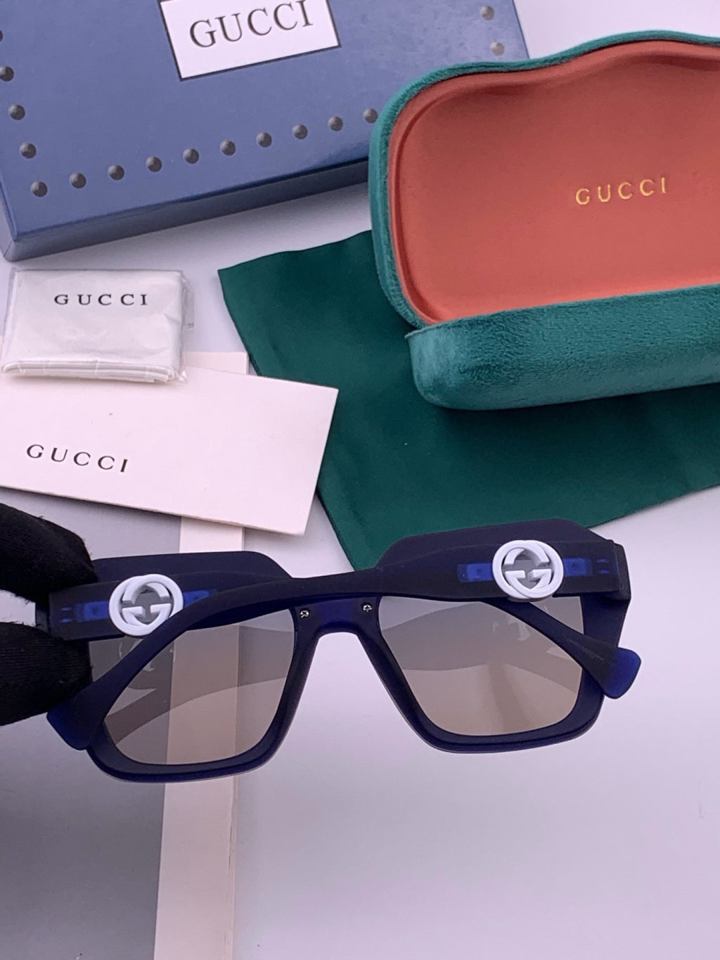 Gucci G7177 Polarized Square Black Lens Sunglasses for Women - 398395 - detail image 4