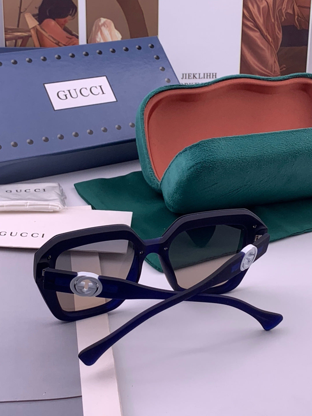 Gucci G7177 Polarized Square Black Lens Sunglasses for Women - 398395 - detail image 6