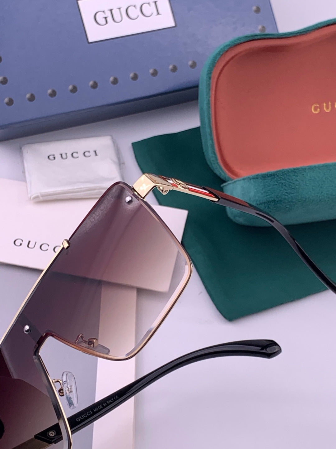 Gucci G51754 Aviator Black Lens Sunglasses for Men & Women - 398396 - detail image 3