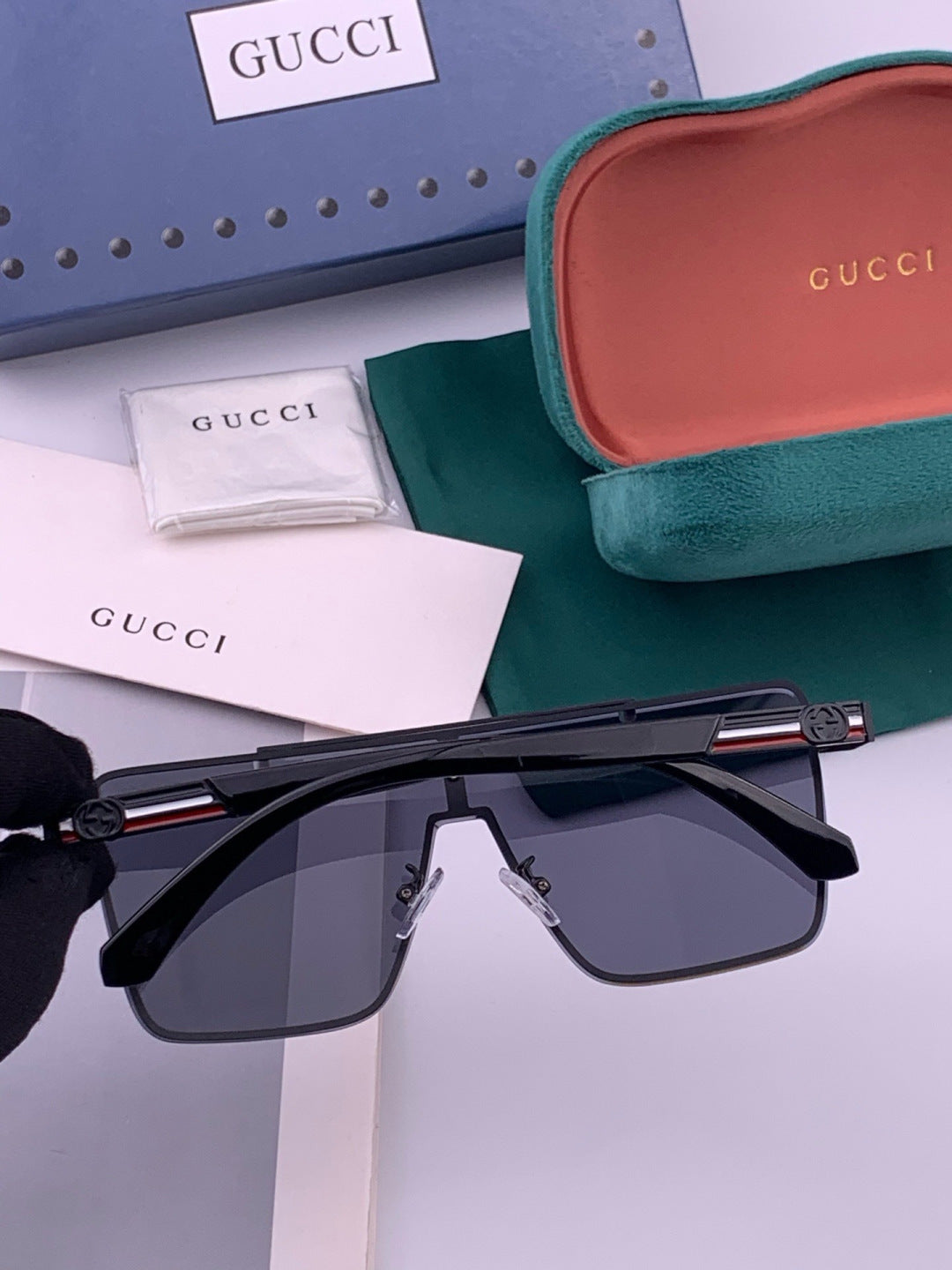 Gucci G51754 Aviator Black Lens Sunglasses for Men & Women - 398398 - detail image 7