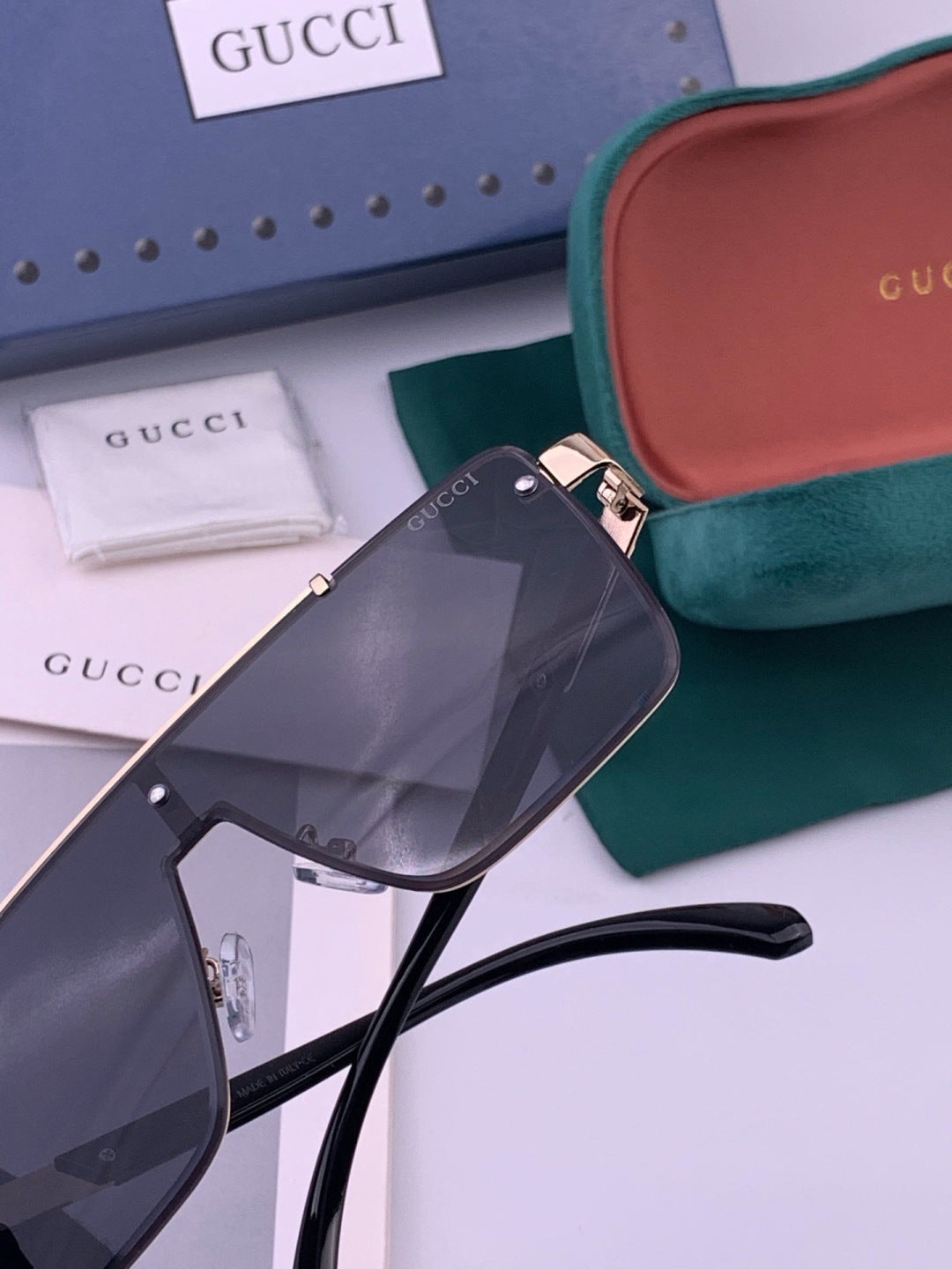 Gucci G51754 Aviator Black Lens Sunglasses for Men & Women - 398399 - detail image 6