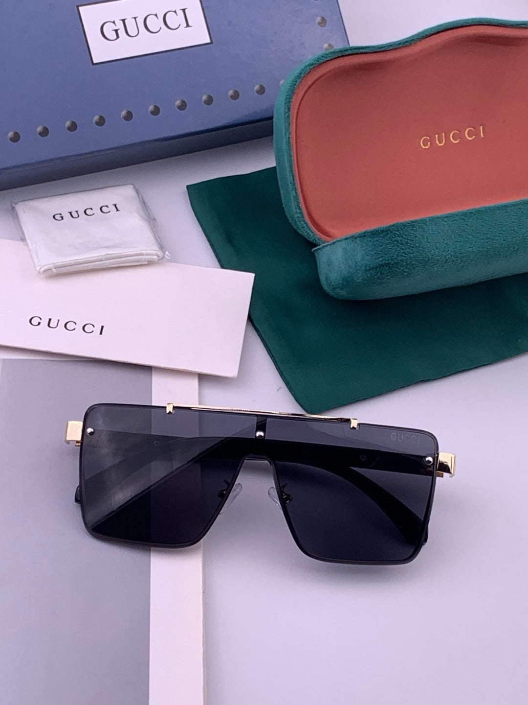 Gucci G51754 Aviator Black Lens Sunglasses for Men & Women - 398399 - detail image 7