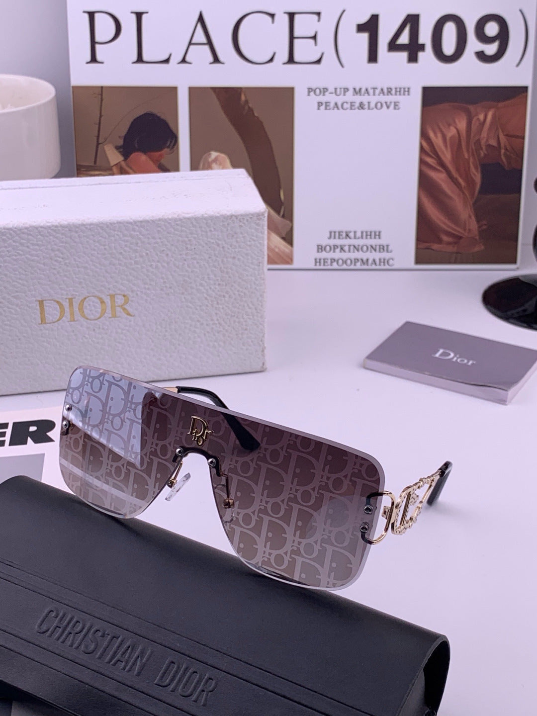 Dior CD11753 Fashion Blue Lens Sunglasses for Women - 398690 - detail image 5