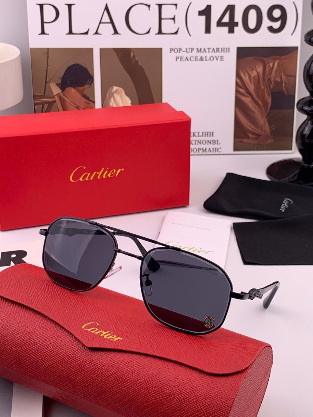 Cartier K61758 Fashion Pink Lens Sunglasses for Men & Women - 398995 - detail image 2