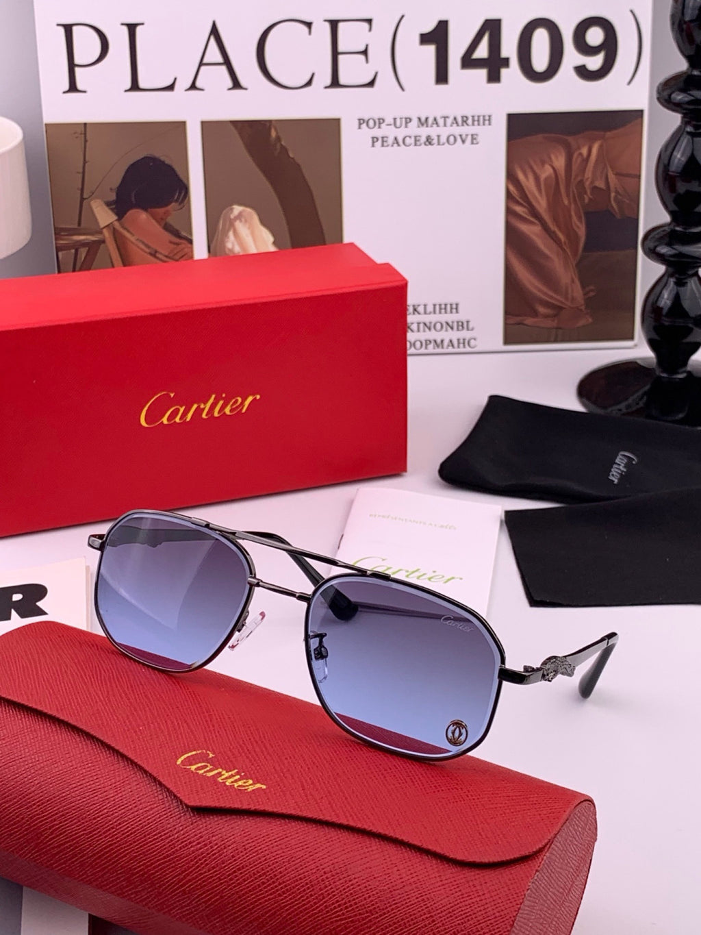 Cartier K61758 Fashion Pink Lens Sunglasses for Men & Women - 398995 - detail image 3