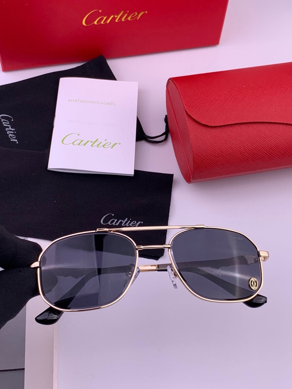 Cartier K61758 Fashion Pink Lens Sunglasses for Men & Women - 398996 - detail image 4