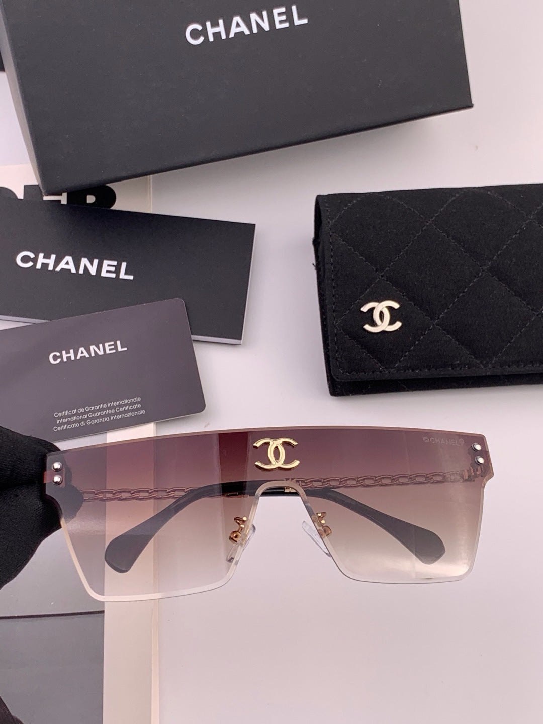 Chanel CH61739 Oversized Pink Lens Sunglasses for Women - 398559 - detail image 3