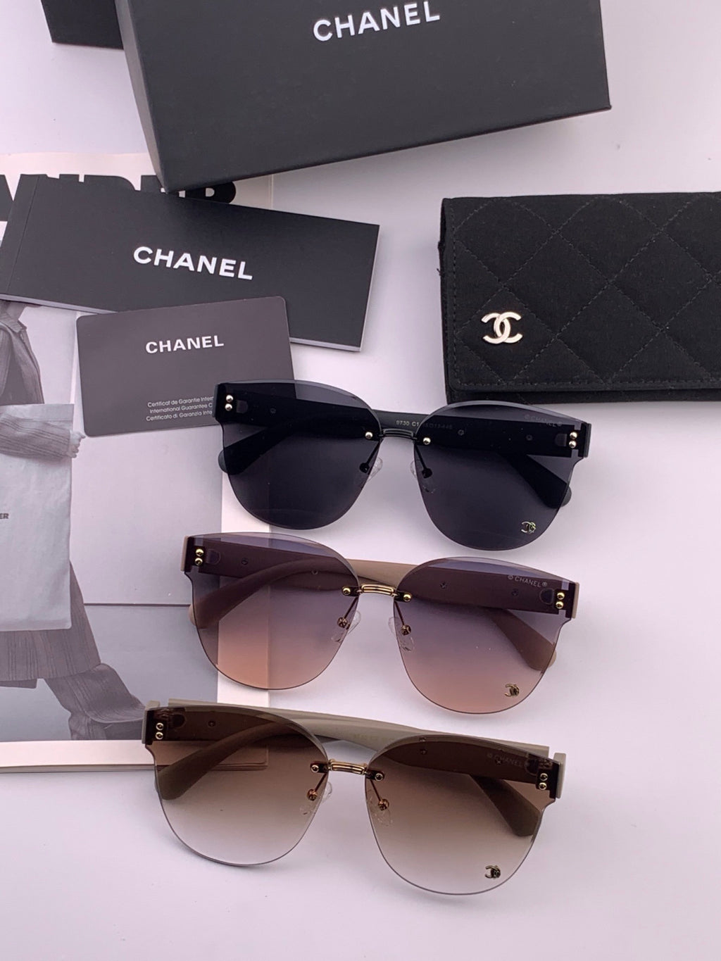 Chanel CH0973 Polarized Round Pink Lens Sunglasses for Women - 398560 - detail image 7