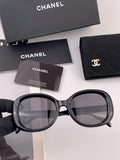 Chanel CH3992 Polarized Square Gold Lens Sunglasses for Women