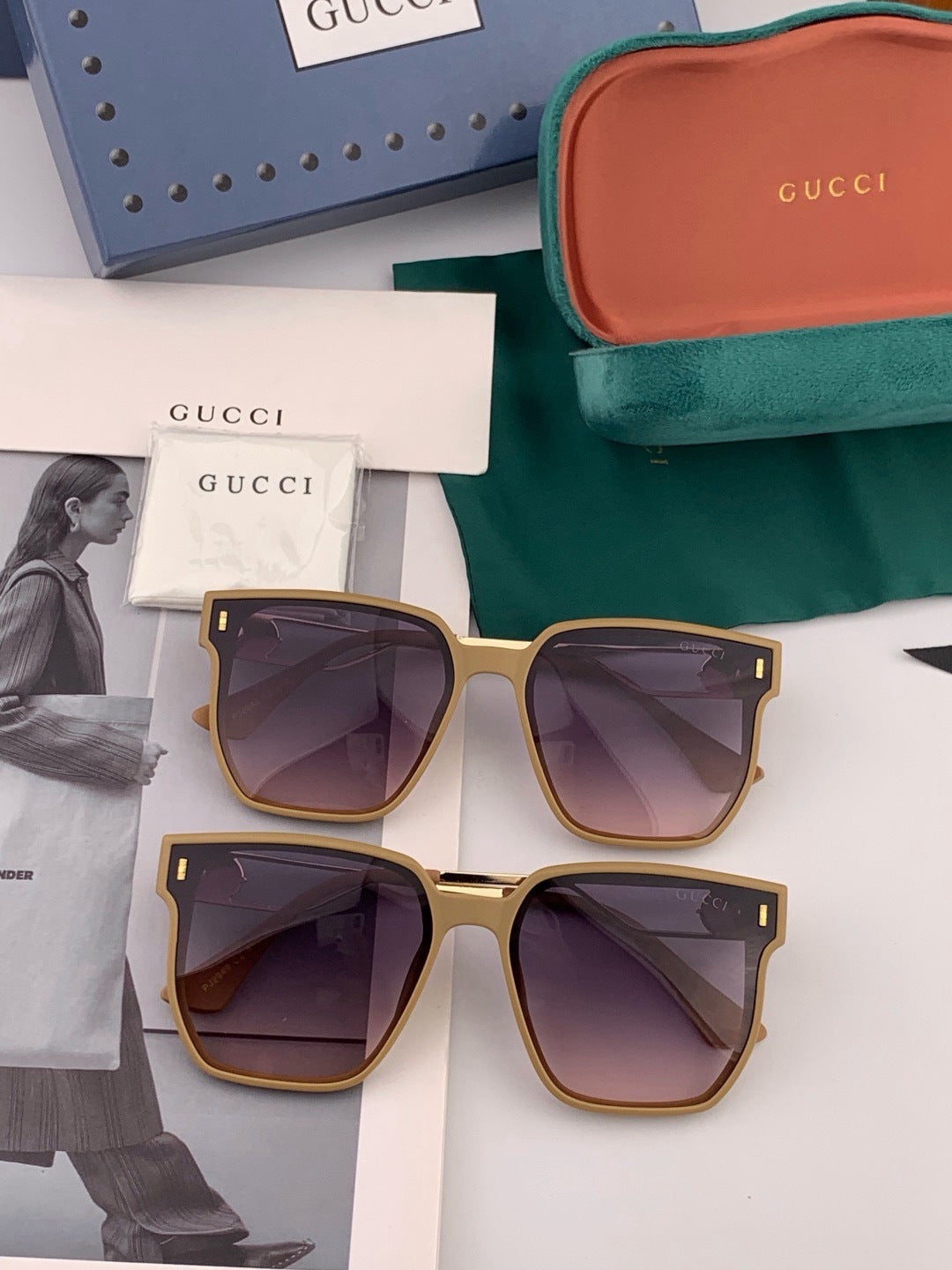 Gucci G9294 Polarized Square Red Lens Sunglasses for Men & Women - 398379 - detail image 6