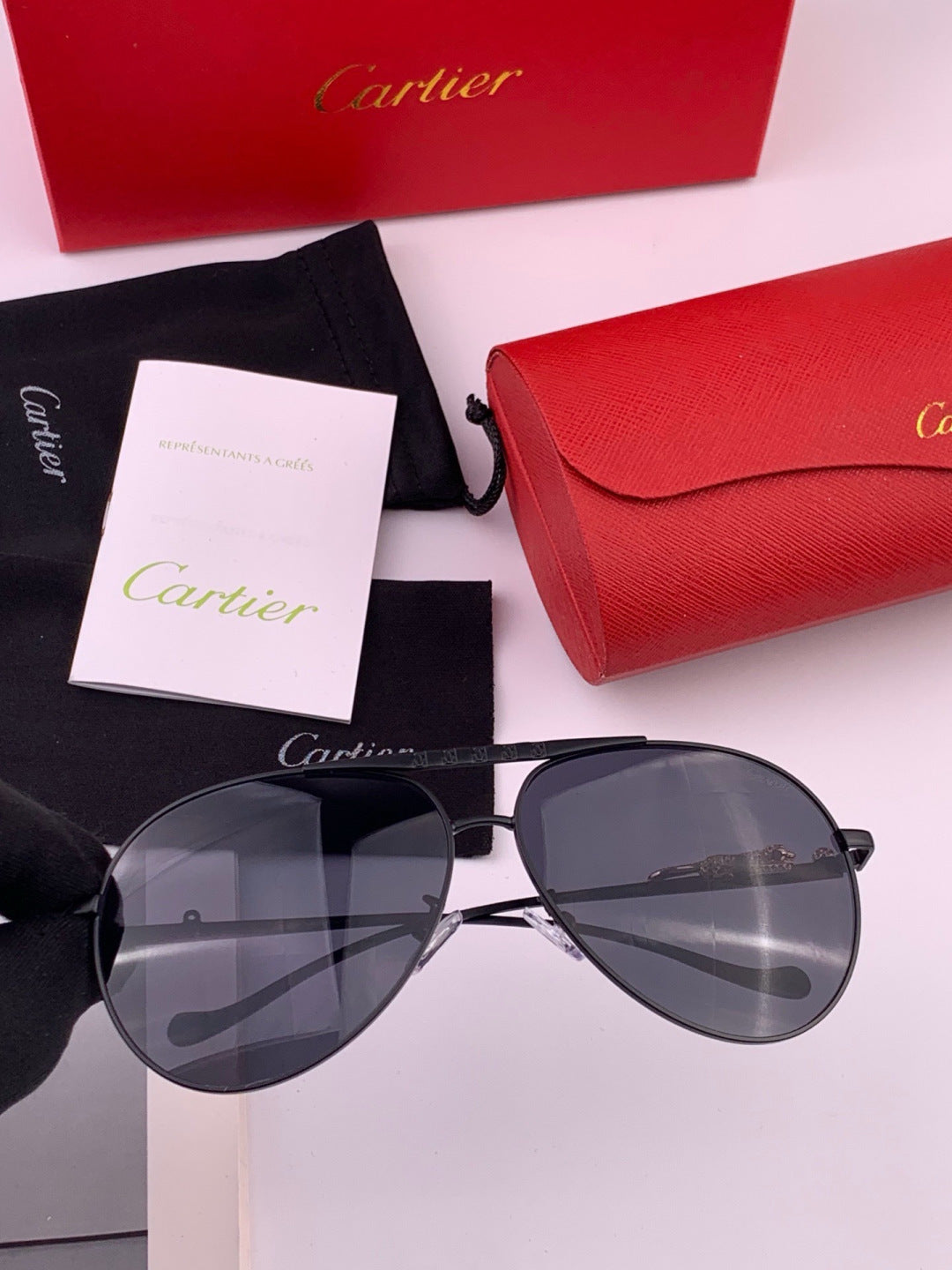 Cartier K41758 Fashion Black Lens Sunglasses for Men & Women - 398998 - detail image 5