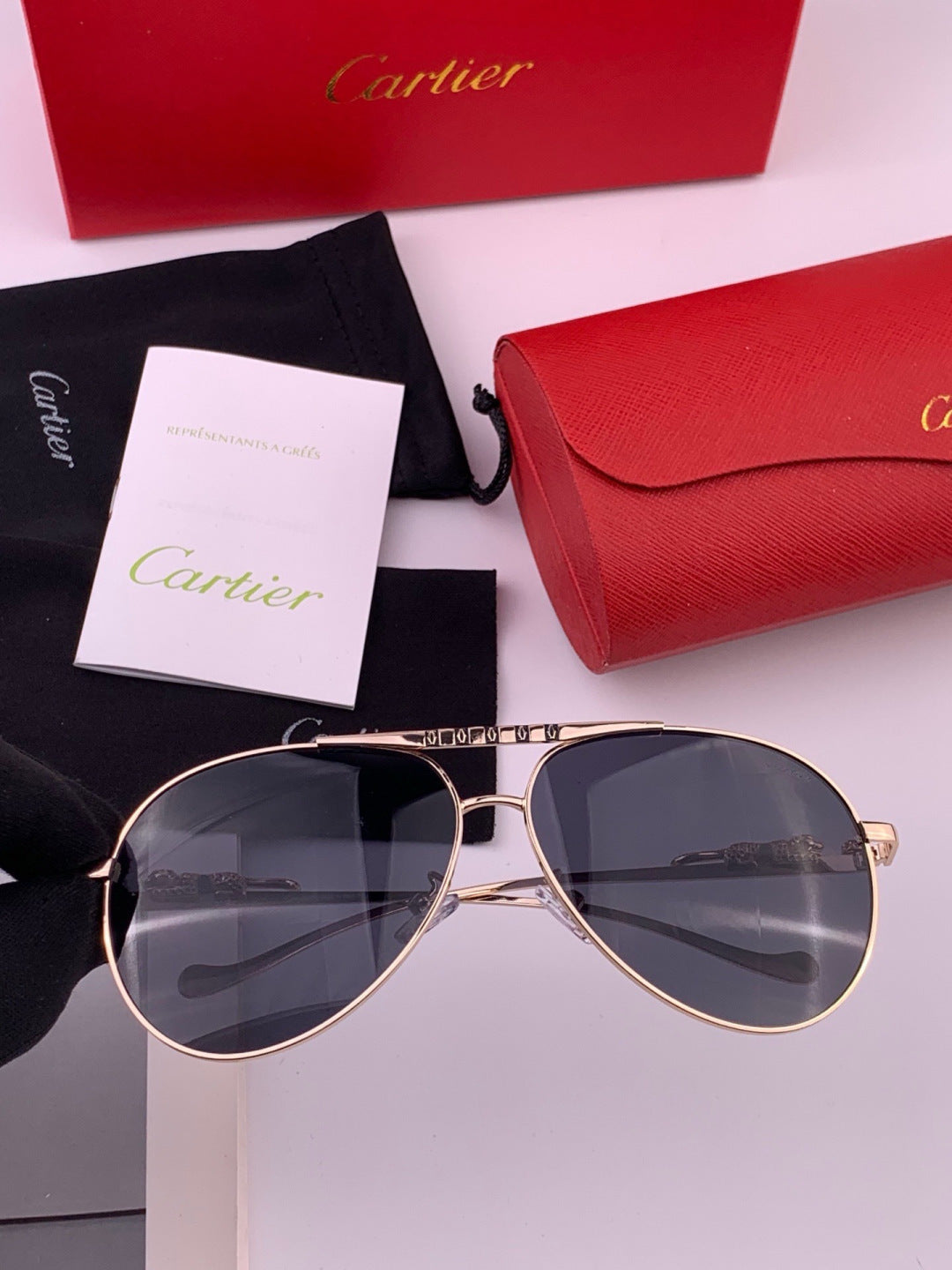 Cartier K41758 Fashion Black Lens Sunglasses for Men & Women - 398998 - detail image 4