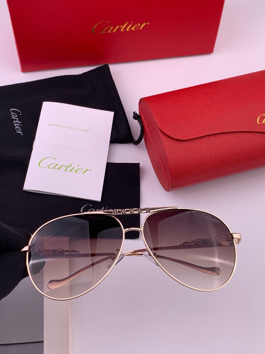 Cartier K41758 Fashion Black Lens Sunglasses for Men & Women - 398998 - detail image 3