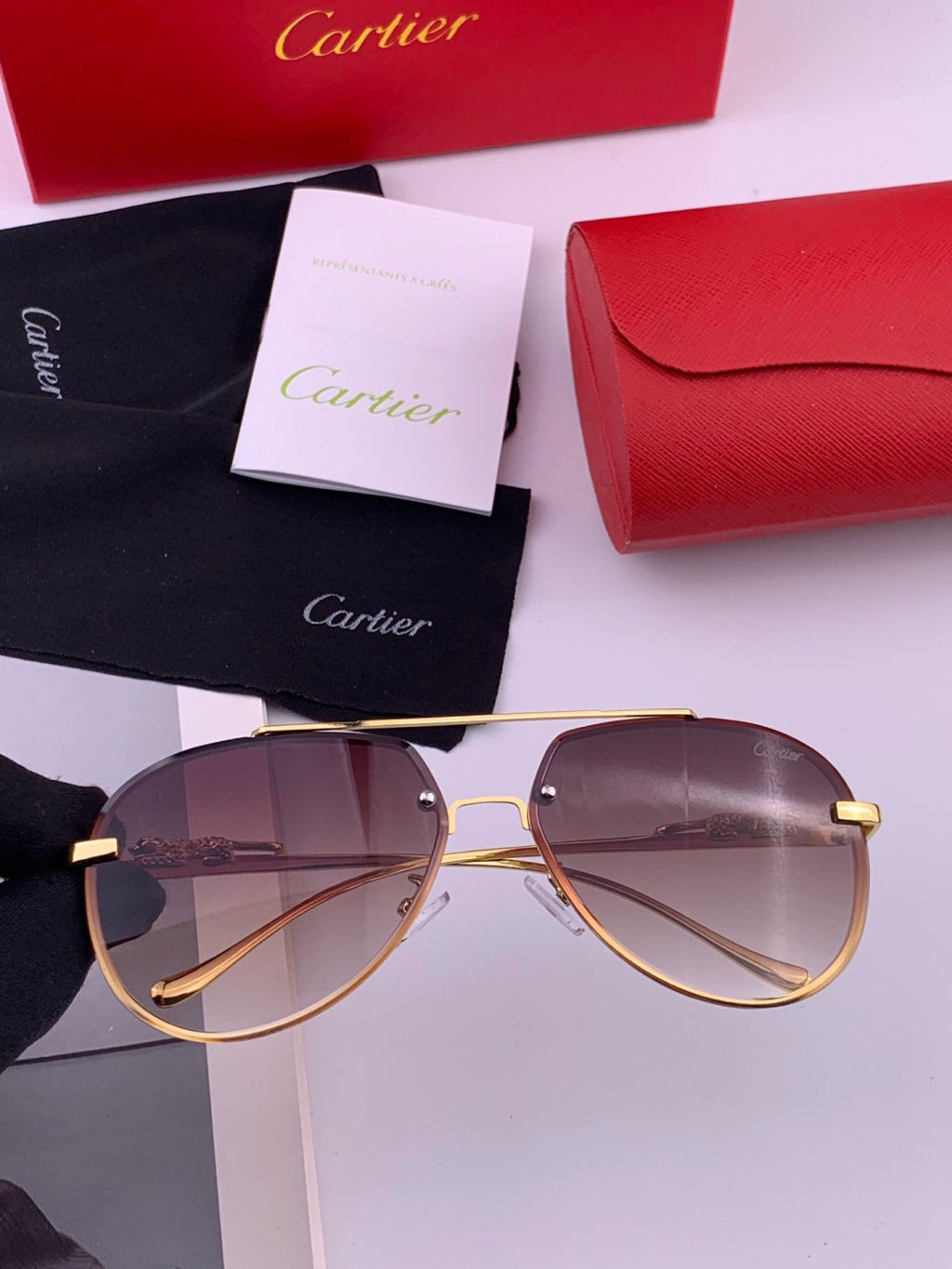 Cartier K21758 Fashion Black Lens Sunglasses for Men & Women - 398999 - detail image 2