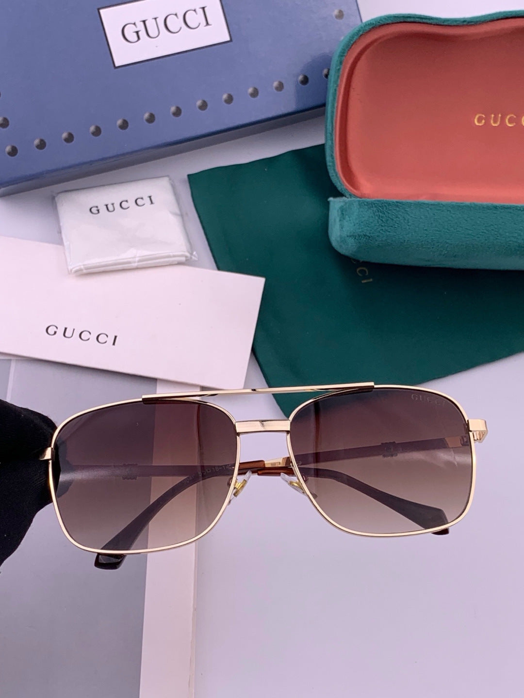 Gucci G0904 Aviator Orange Lens Sunglasses for Men & Women - 398381 - detail image 2