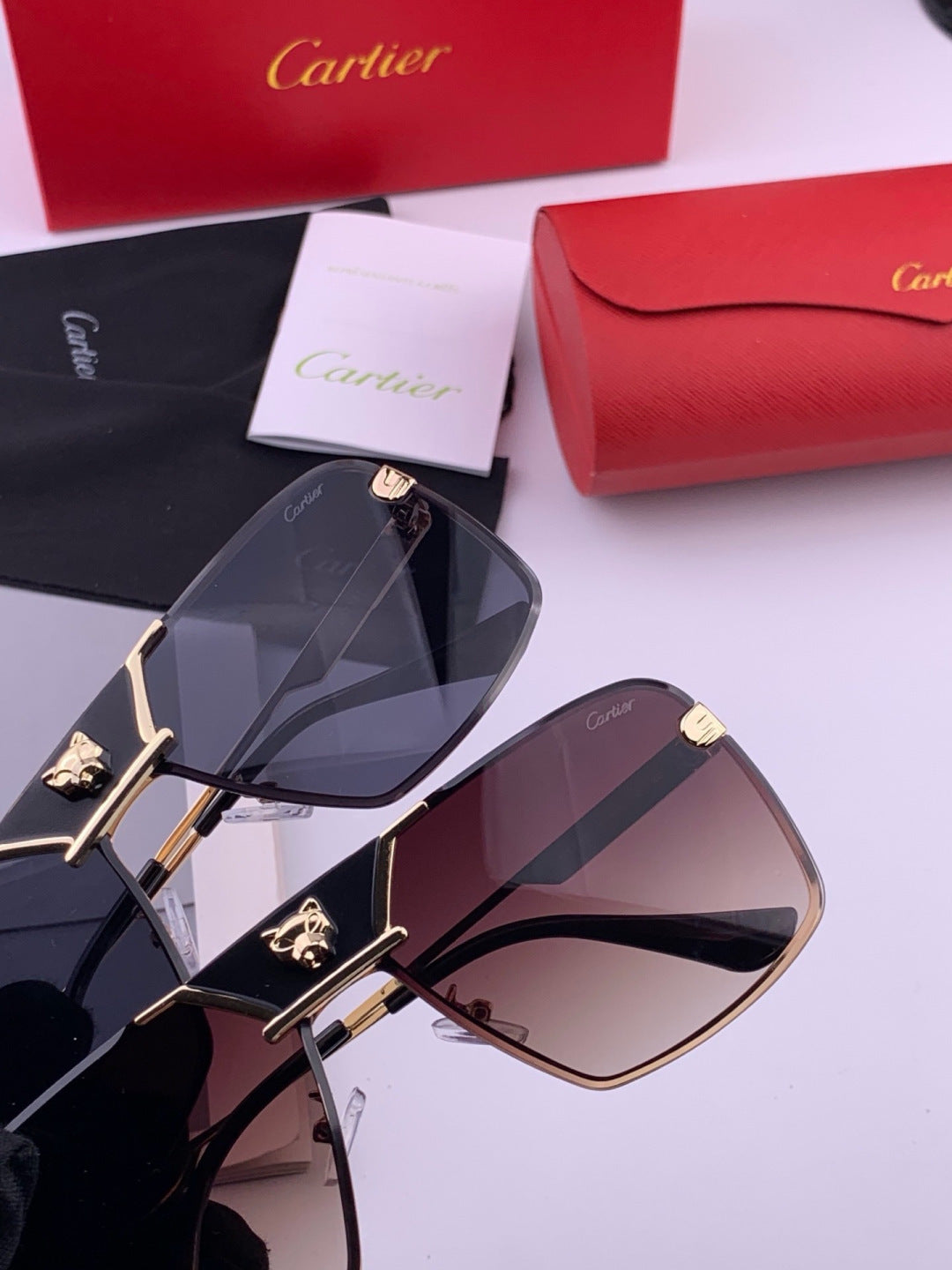 Cartier K11735 Fashion Black Lens Sunglasses for Men & Women - 398993 - detail image 5
