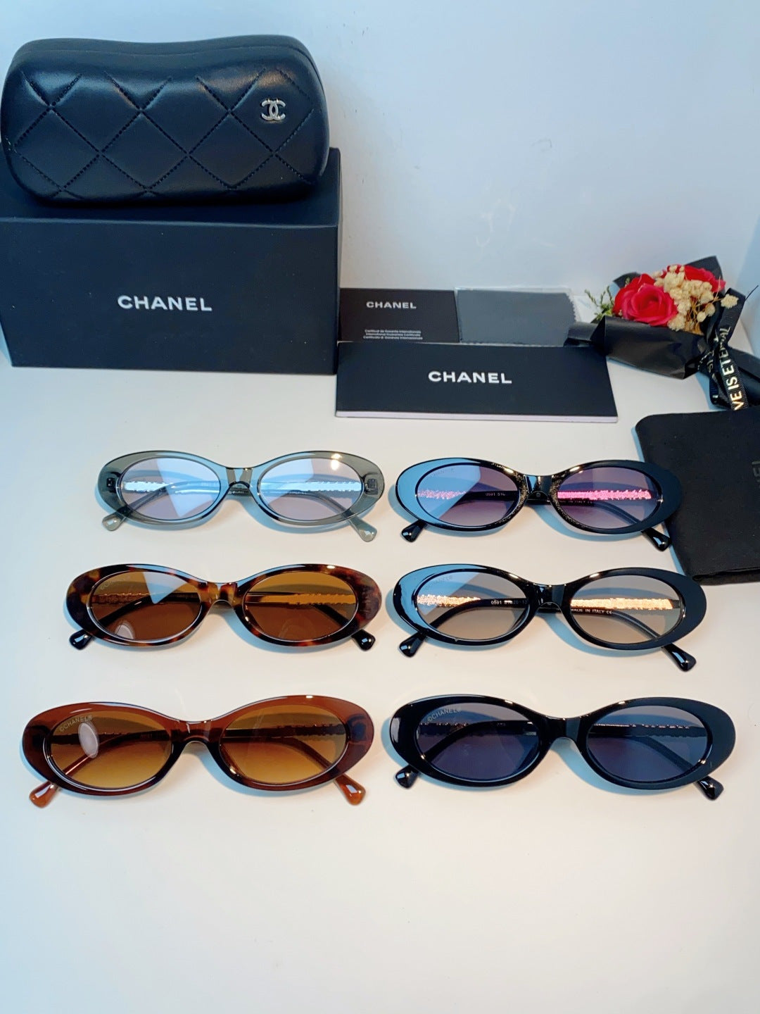 Chanel Cat-Eye Gray Lens Sunglasses for Men & Women - 398603 - detail image 13