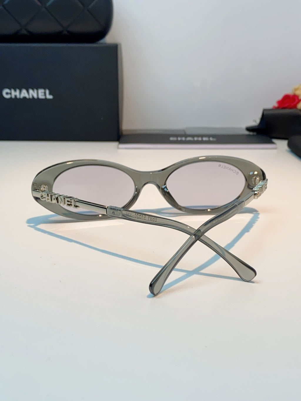 Chanel Cat-Eye Gray Lens Sunglasses for Men & Women - 398603 - detail image 3
