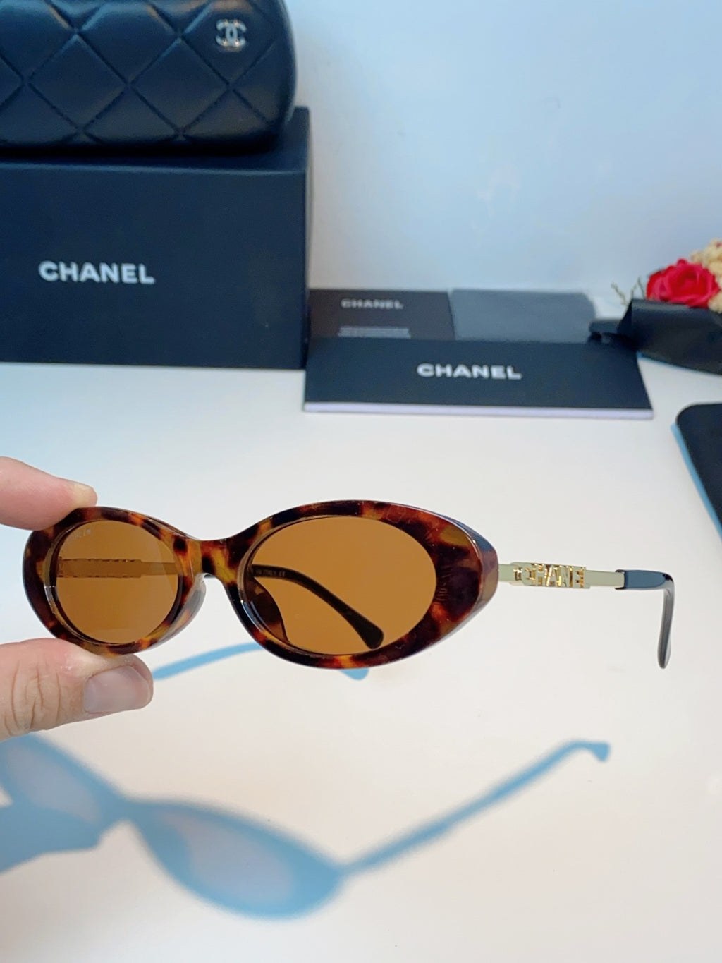 Chanel Cat-Eye Brown Lens Sunglasses for Men & Women - 398604 - detail image 6