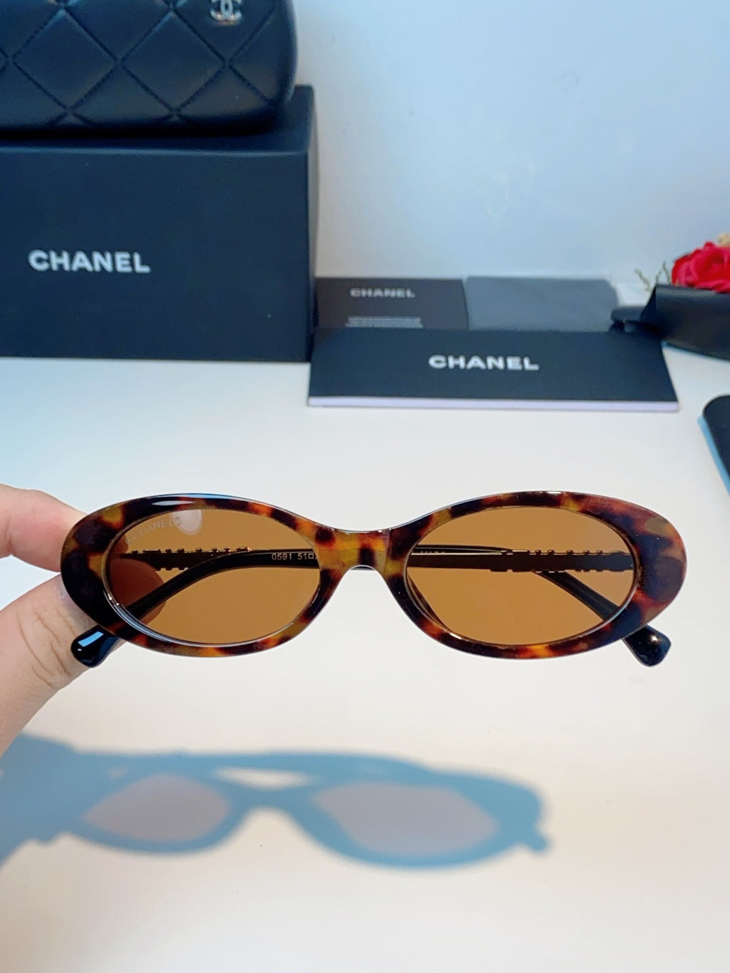 Chanel Cat-Eye Brown Lens Sunglasses for Men & Women - 398604 - detail image 4