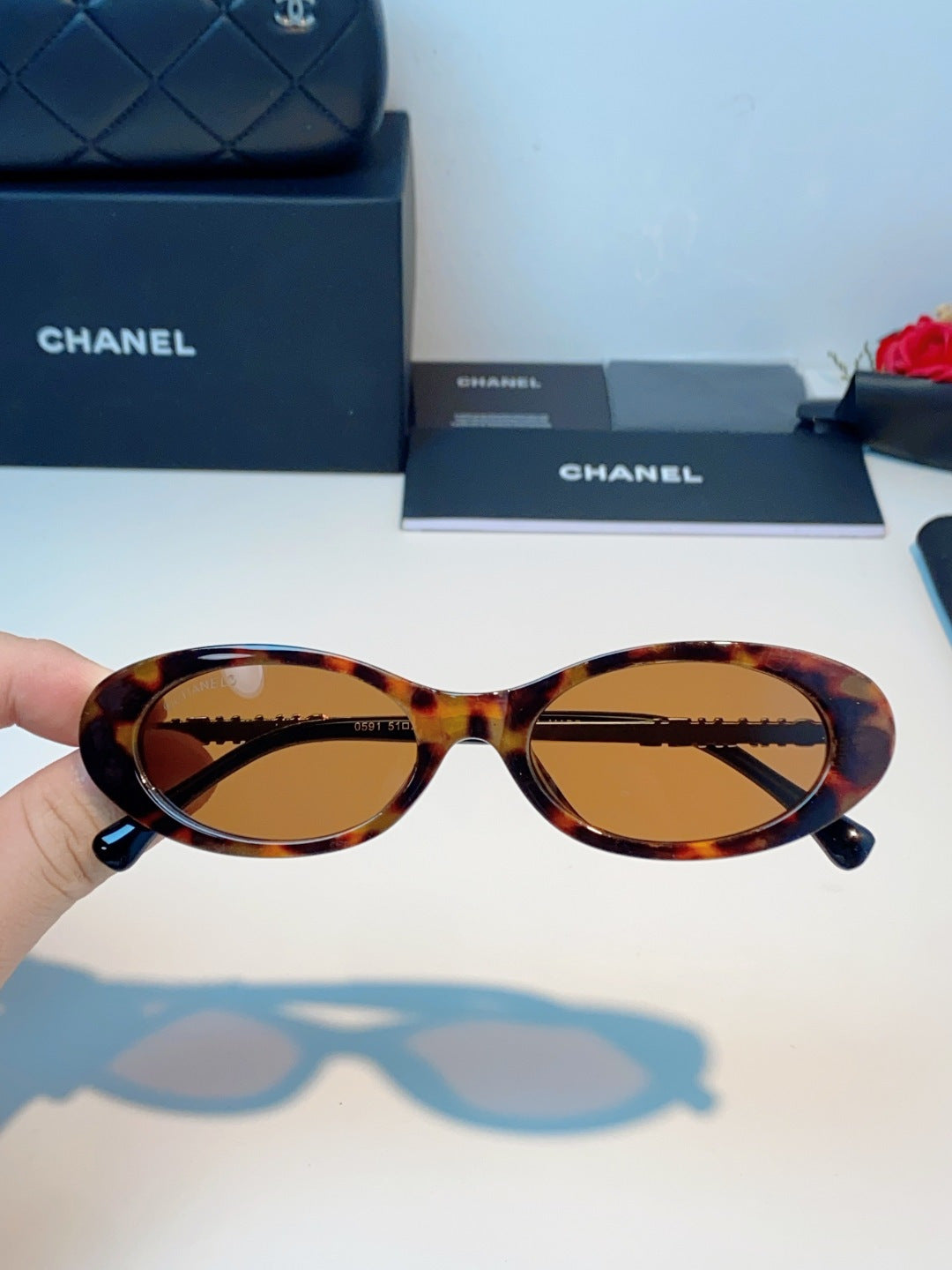 Chanel Cat-Eye Brown Lens Sunglasses for Men & Women - 398604 - detail image 4